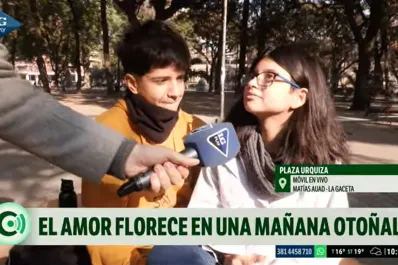 Video: el amor florece en una mañana otoñal entre dos jóvenes tucumanos