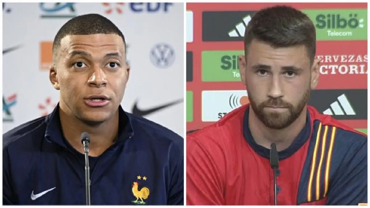 MARCÓ SUS DIFERENCIAS. Kylian Mbappé se había mostrado a favor de la política y Unai Simón aseguró que se debe hablar sólo de fútbol. 