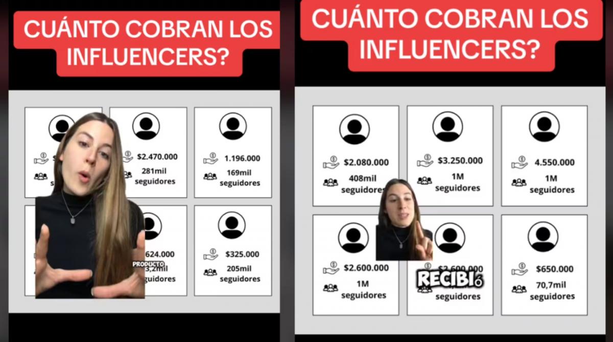 La joven detalló cuáles son los requisitos que deben cumplir los influencers antes que una marca les pague.