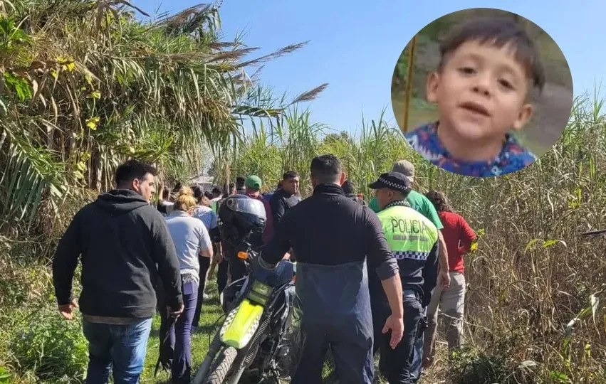 SHAIEL MORÁN. El niño había desaparecido esta mañana en Alto Verde.