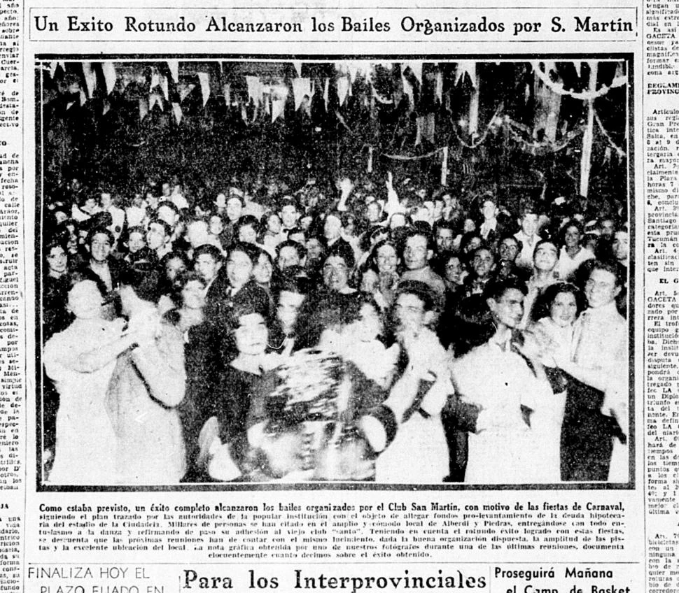 REUNIONES DANZANTES. La necesidad llevó al club santo a realizar una serie de bailes para recaudar fondos para levantar la hipoteca en 1937.