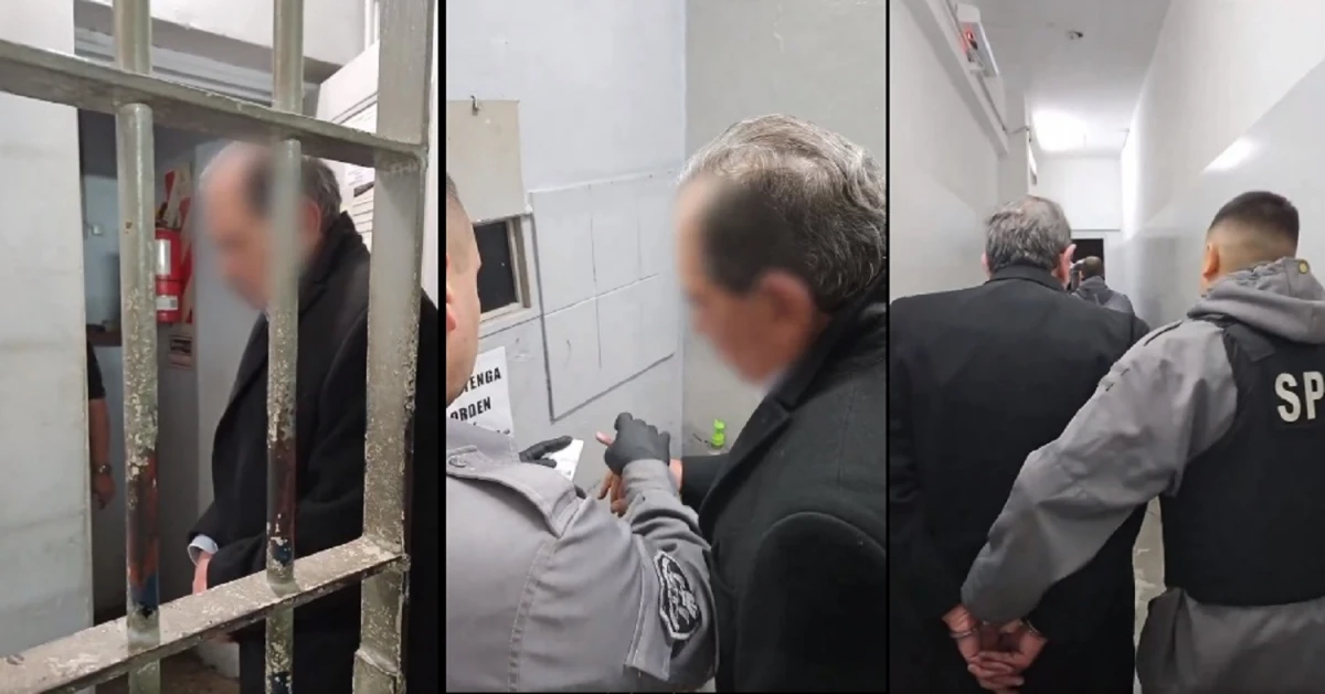TRAS LAS REJAS. Alperovich es trasladado a la celda luego de recibir la condena. CAPTURA DE PANTALLA