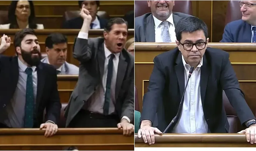 Pisarello, recibiendo improperios de diputados de Vox.