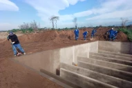 En Lules, la SAT avanzó con las obras en la planta de tratamiento de líquidos cloacales