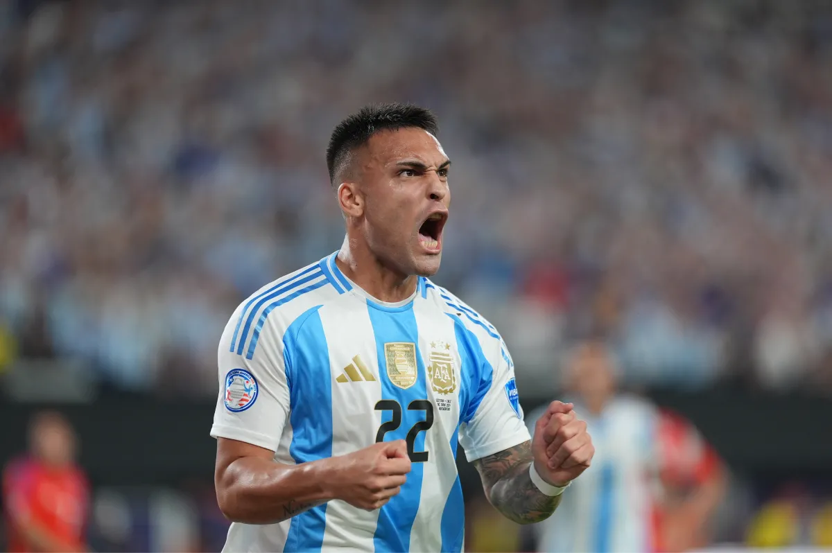 GOL. Lautaro Martínez marcó el tanto para la victoria de la Selección sobre Chile.