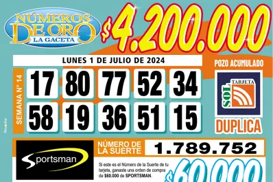 Los Números de Oro de LA GACETA del 1 de julio de 2024