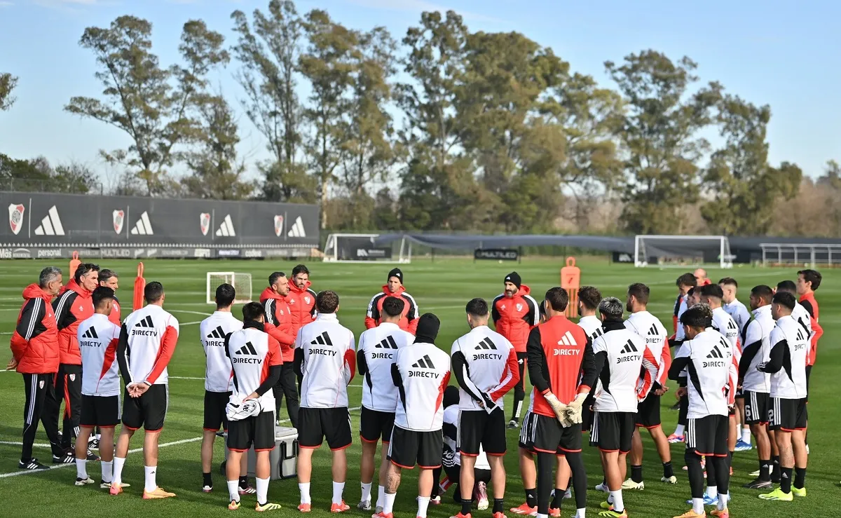 PUESTA A PUNTO. Martín Demichelis prepara a River Plate para enfrentar a los mendocinos.