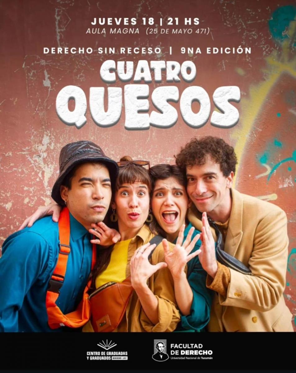 ENTRETENIMIENTO. El jueves habrá noche de teatral con Cuatro Quesos Impro. / INSTAGRAM @derechount.