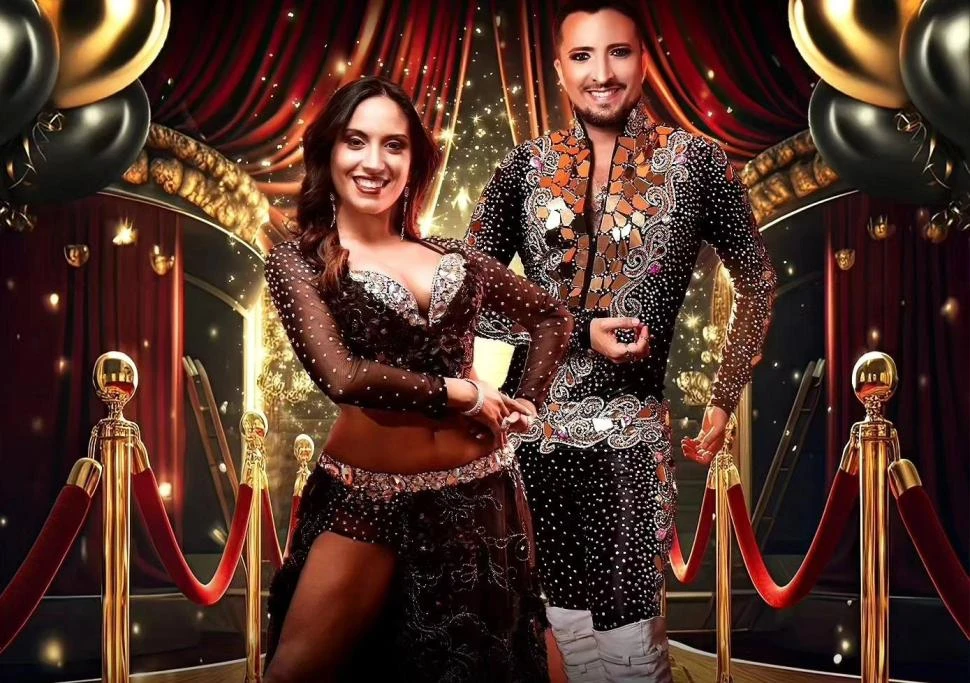 LOS RESPONSABLES. Luciana y Pablo Acosta organizaron el Bellydance Fest.