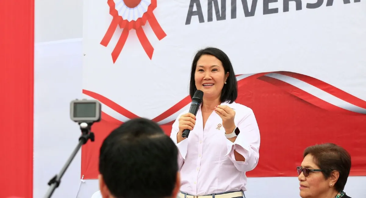 Keiko Fujimori, candidata presidencial y líder de Fuerza Popular.