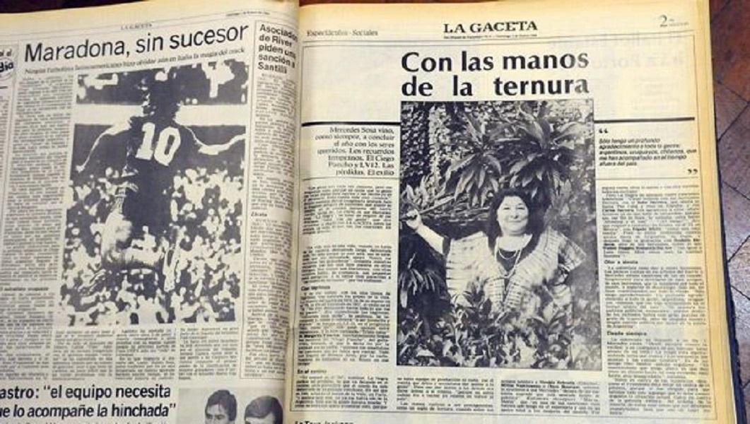 Una entrevista con Mercedes Sosa, publicada el domingo 5 de enero de 1992 en LA GACETA.