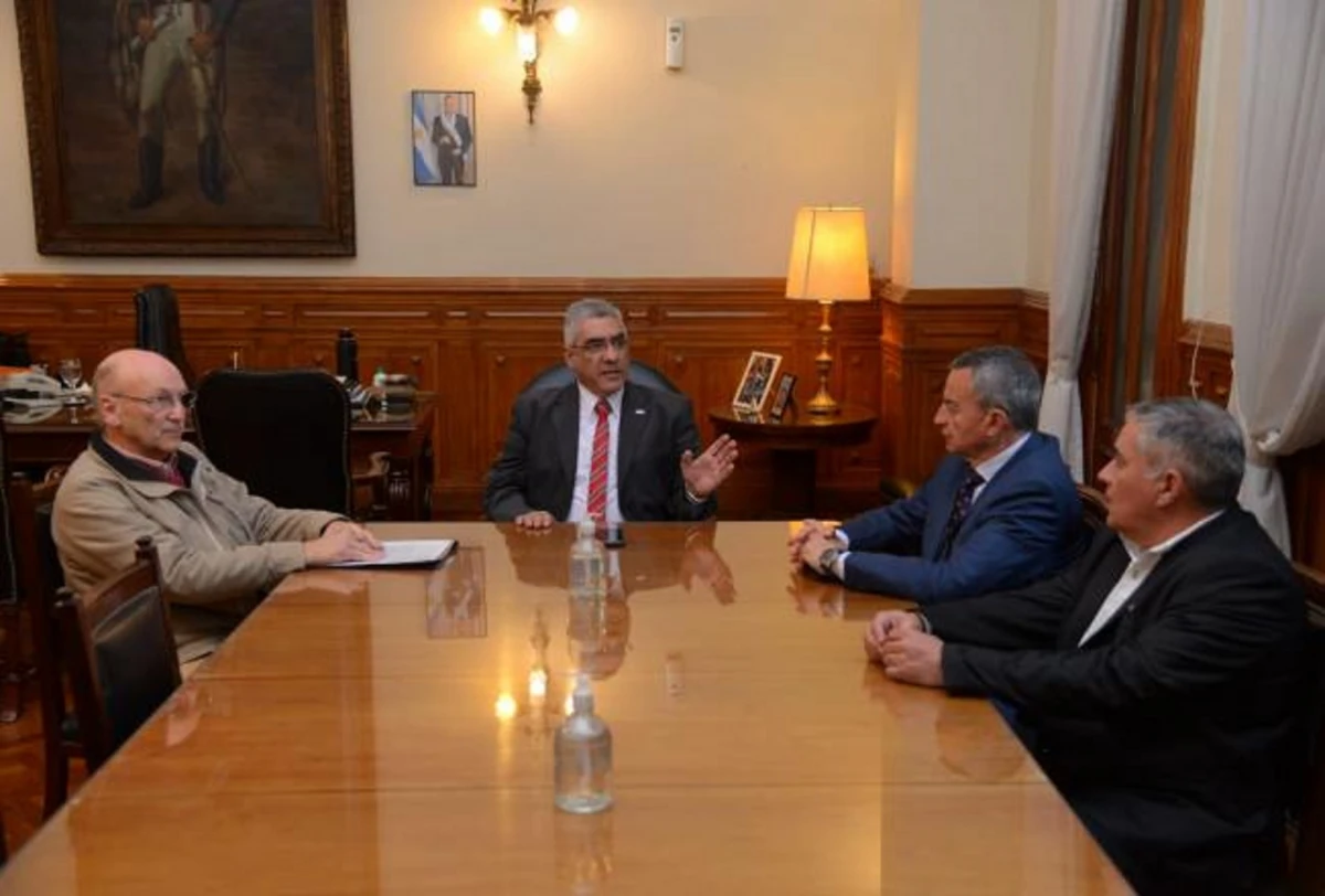 Ploper, Abad, Castro y Soria, durante la reunión. COMUNICACIÓN PÚBLICA