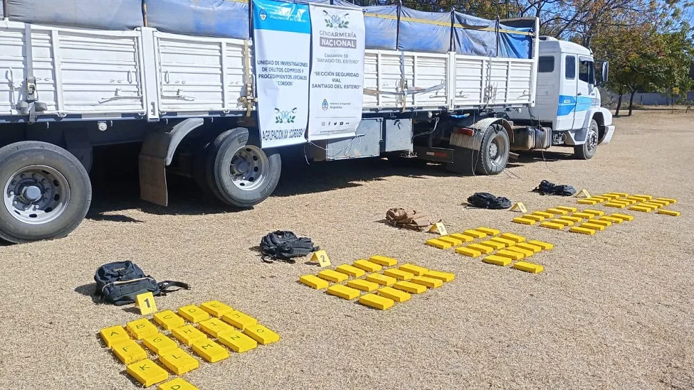 Transportaba 82 kilos de cocaína en un cargamento de harina de soja