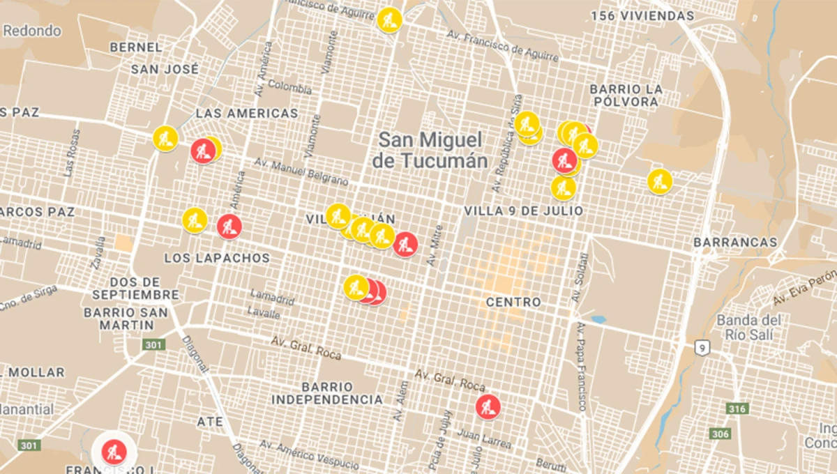 PRECAUCIÓN. Se recomienda tomar vías alternativas debido a la veintena de cortes parciales y totales en la ciudad.