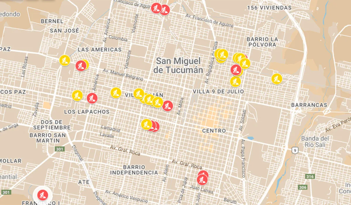 Atención conductores: ¿Qué calles debo evitar para circular hoy por San Miguel de Tucumán?