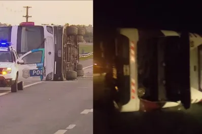 Lezama: volcó un colectivo con 49 pasajeros durante la madrugada