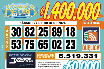 Los Números de Oro de LA GACETA del 27 de julio de 2024