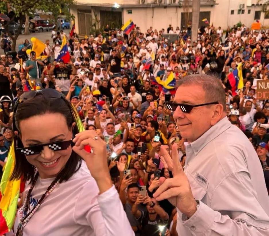 OPOSICIÓN. La dupla de Machado y González es la contrincante más fuerte de Nicolás Maduro. / INSTAGRAM @egonzalezurrutia.