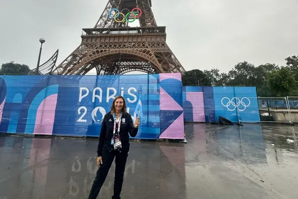 La curiosa reacción de Mecha Paz al cruzarse con una leyenda del tenis en los Juegos Olímpicos