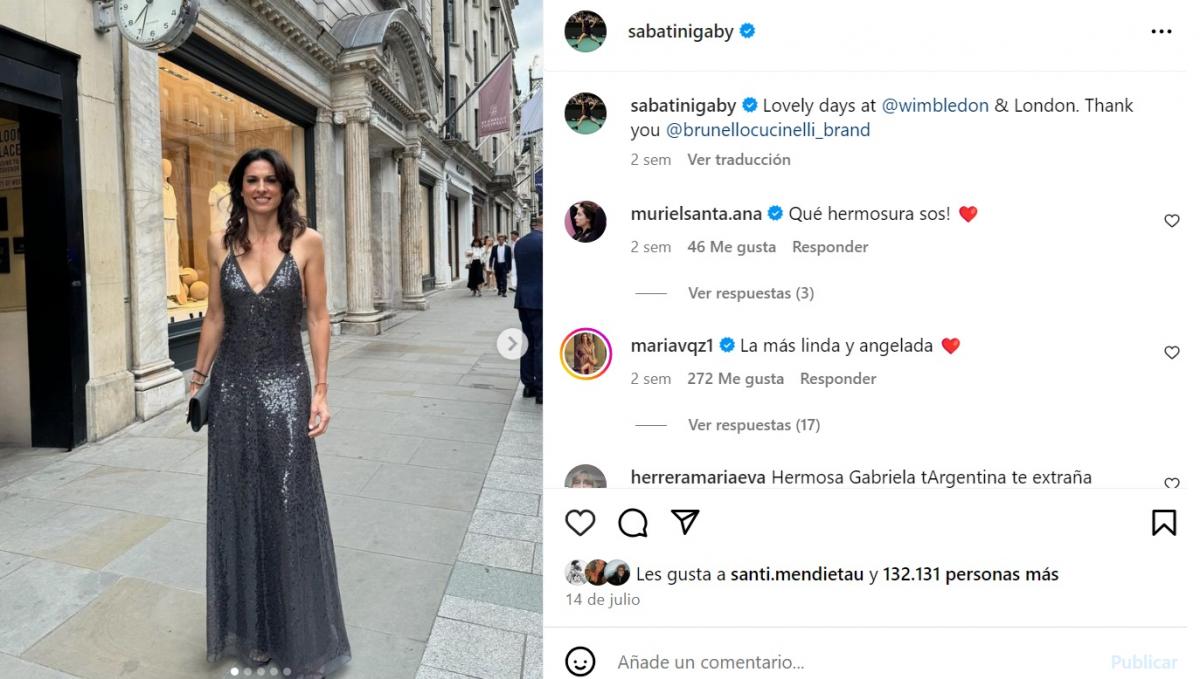 Gaby Sabatini vive en Suiza desde hace un tiempo