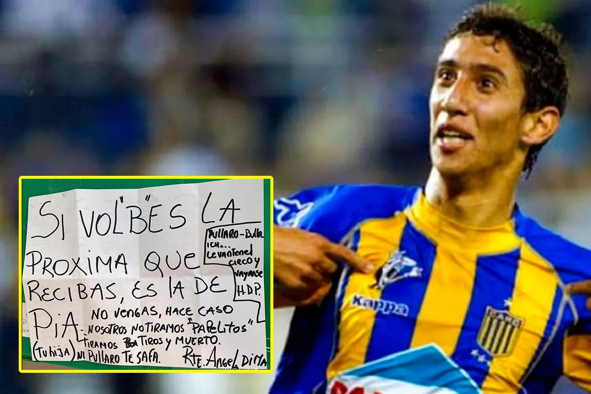 AMENAZA. Ángel Di María recibió un cartel provocativo ante un posible regreso del delantero a Rosario Central.