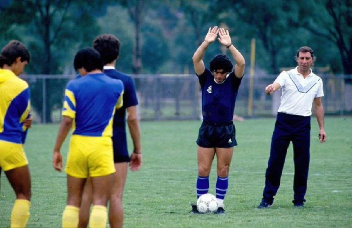 AMISTOSO. Maradona se prepara para enfrentar a América de México.