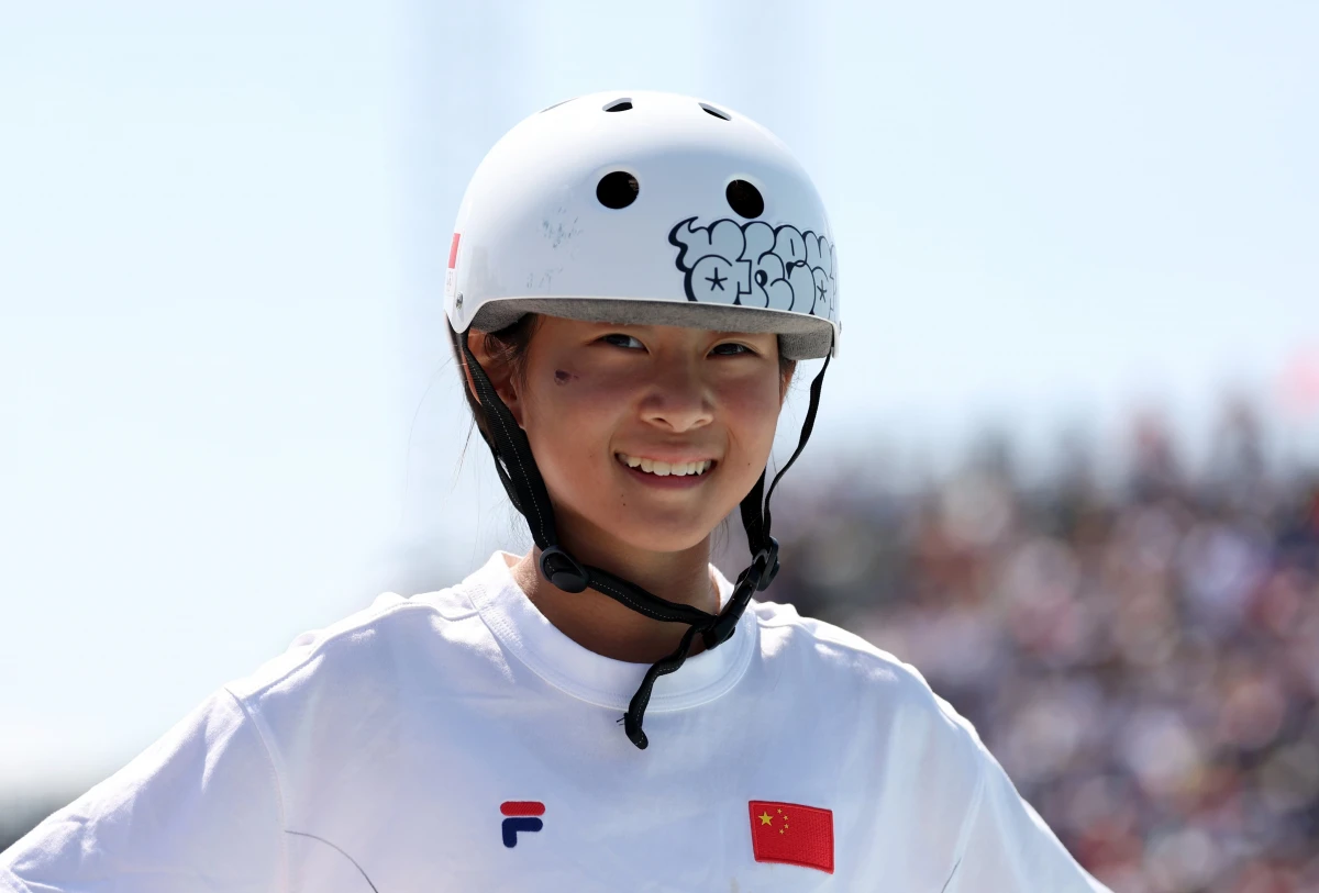 FELIZ. Haohao Zheng no ocultó su sonrisa durante su debut en los Juegos Olímpicos.