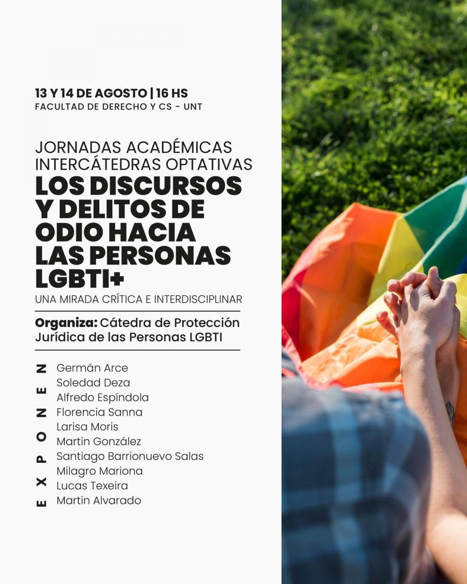 Jornadas académicas sobre Discursos y delitos de odio contra las personas LGBTI+