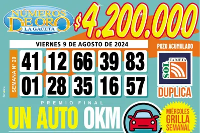 Los Números de Oro de LA GACETA del 9 de agosto de 2024