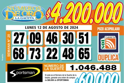 Los Números de Oro de LA GACETA del 12 de agosto de 2024