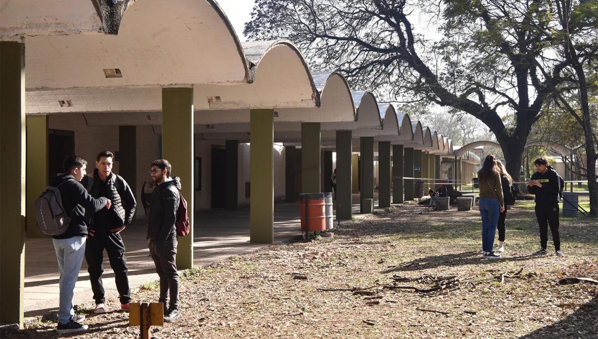 PROTESTA. El reclamo docente resintió las actividades habituales en la Quinta Agronómica.