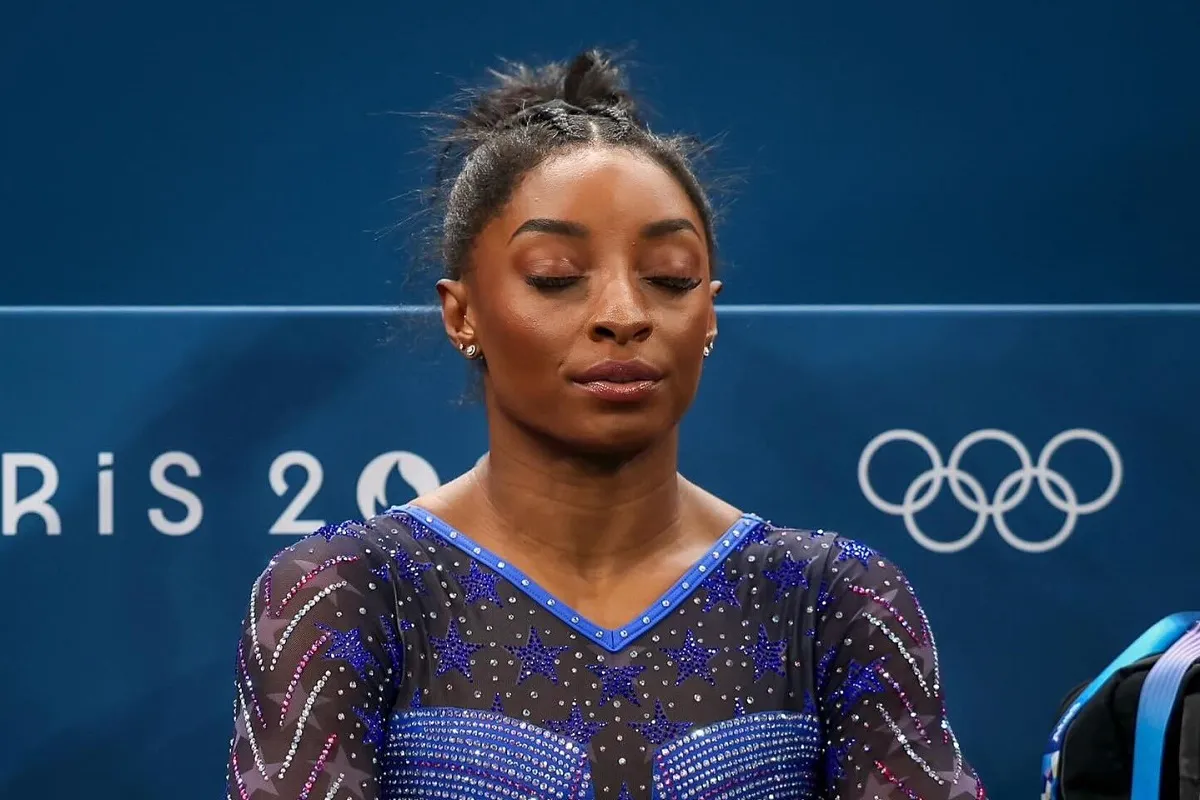 CONCENTRACIÓN. Simone Biles logró un gran desempeño en los Juegos Olímpicos de París y se quedó con cuatro medallas.