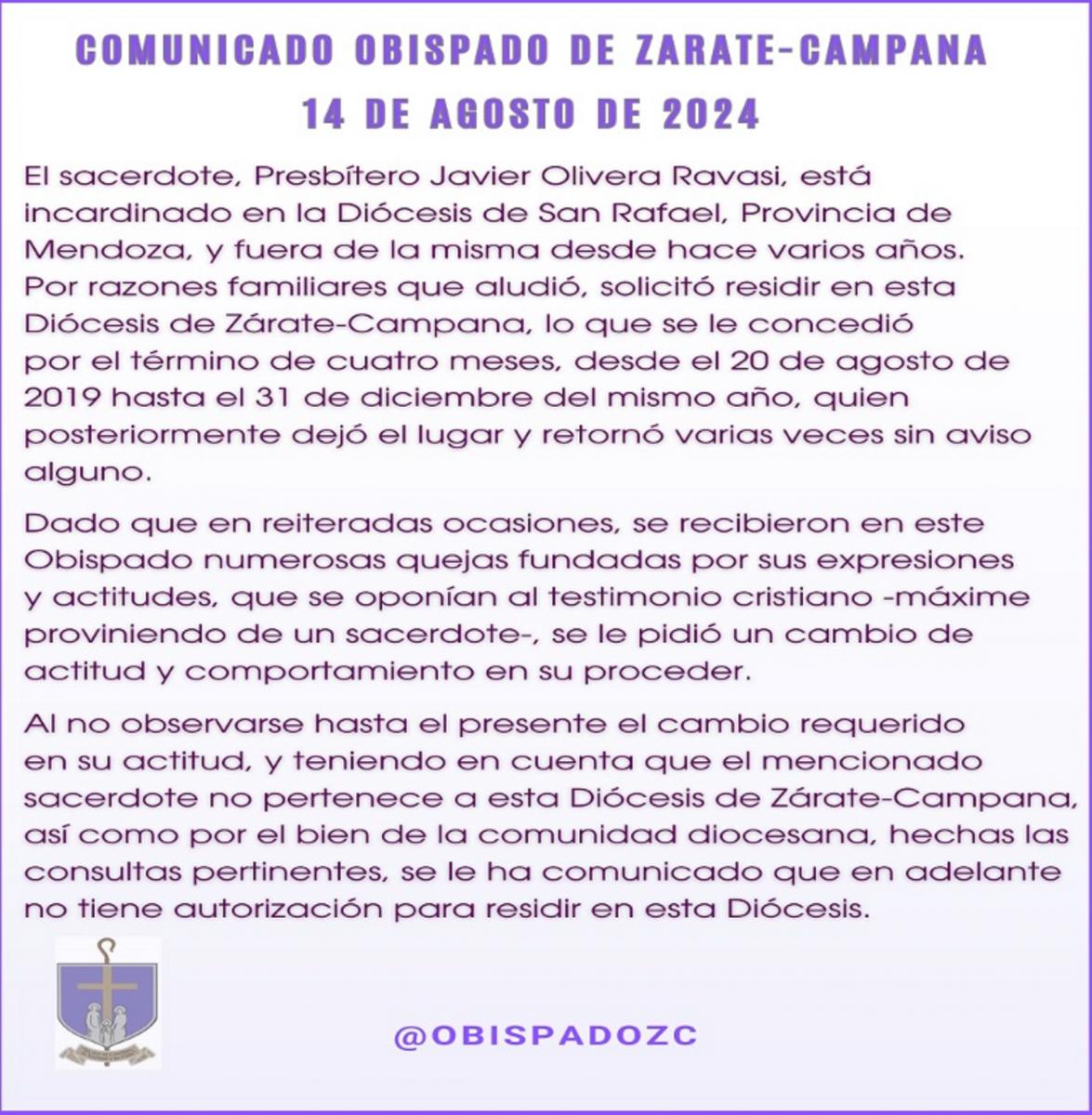 Echaron al cura que organizó la reunión de diputados libertarios con represores en Ezeiza