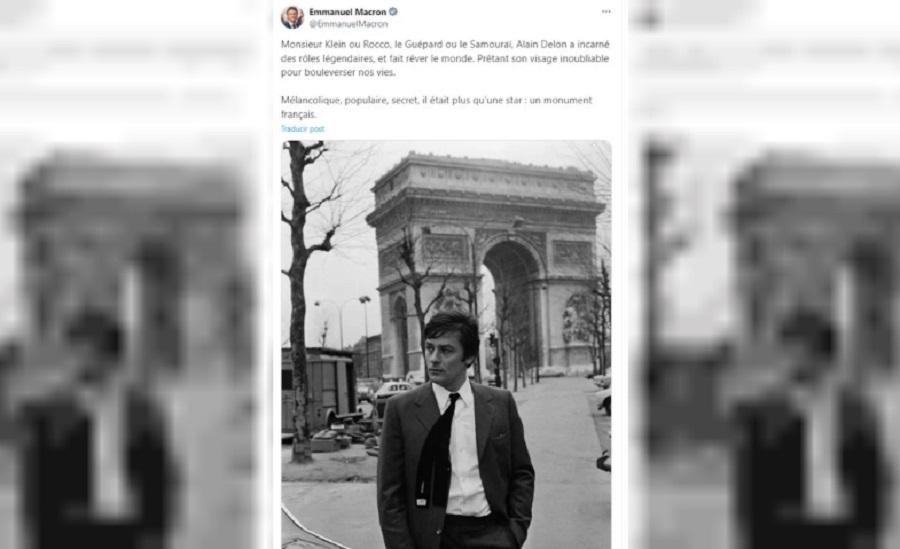 Macron despidió a Alain Delon: “Era un monumento francés”