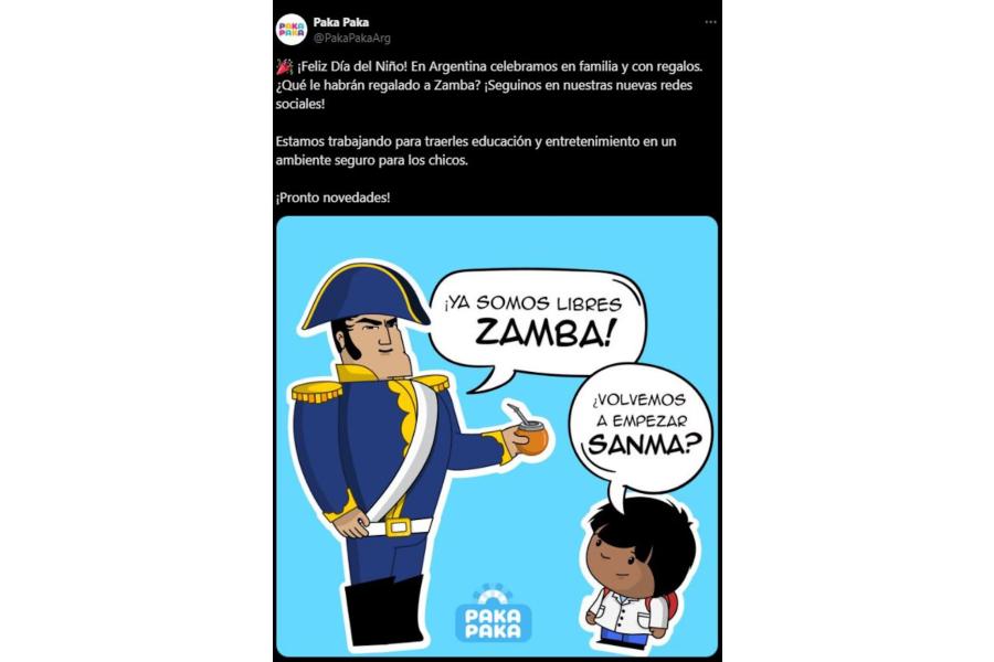 El posteo en redes sociales sobre el regreso de Paka Paka