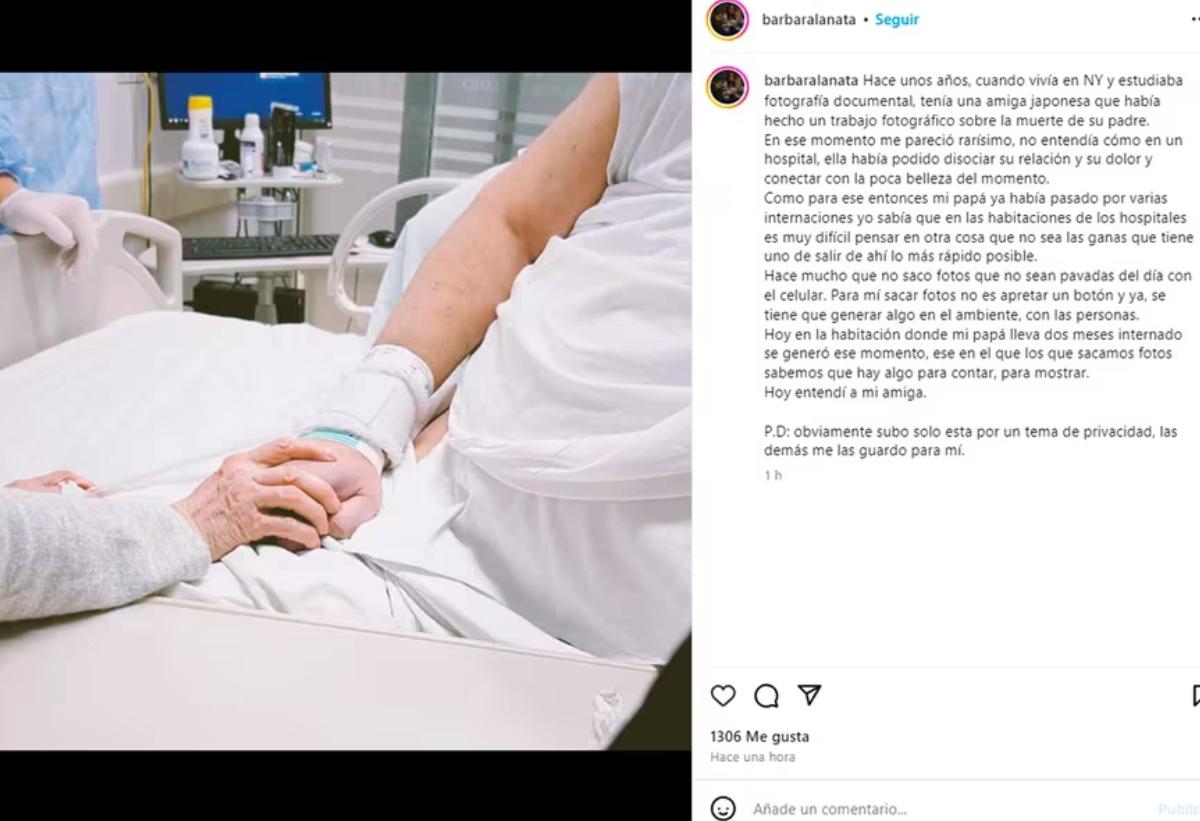 En la cama del hospital: la emotiva foto de Jorge Lanata que publicó su hija