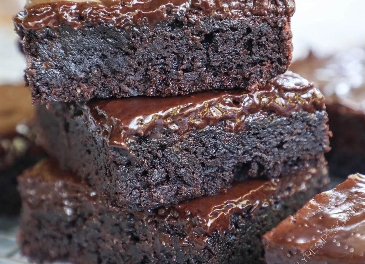 ¿Cómo preparar estos brownies en tres pasos?