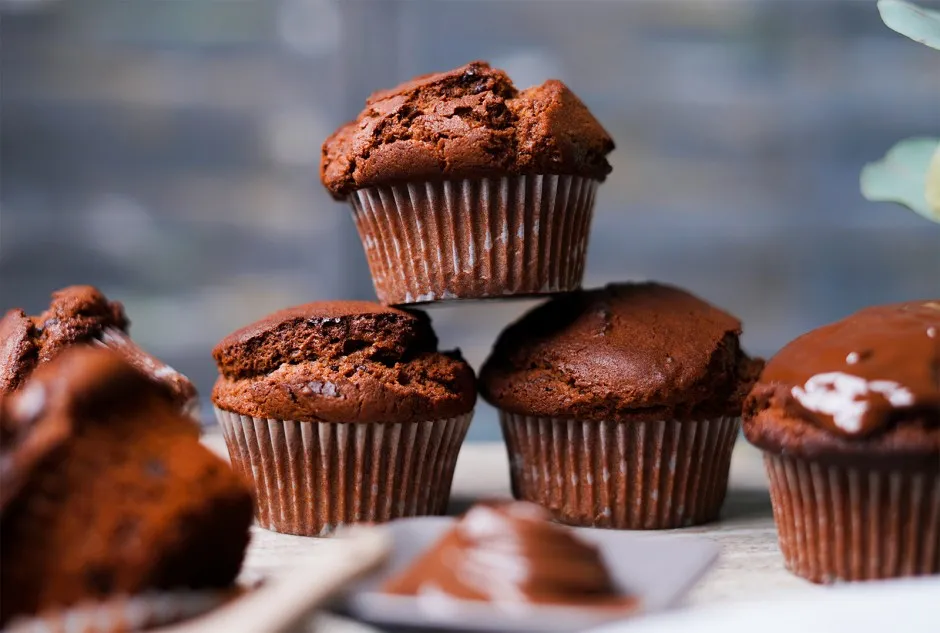 Deliciosos muffins de Nutella. 