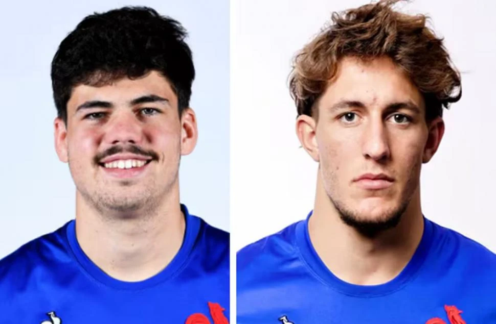 ACUSADOS. Los rugbiers franceses Hugo Auradou y Oscar Jégou.