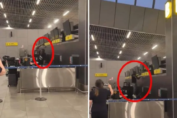 No lo dejaron viajar a Estados Unidos, sacó un martillo y destrozó pantallas en un aeropuerto de Chile