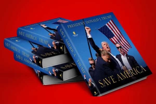 Save America: el nuevo libro de Trump lleva en la tapa la foto del atentado que casi lo mata