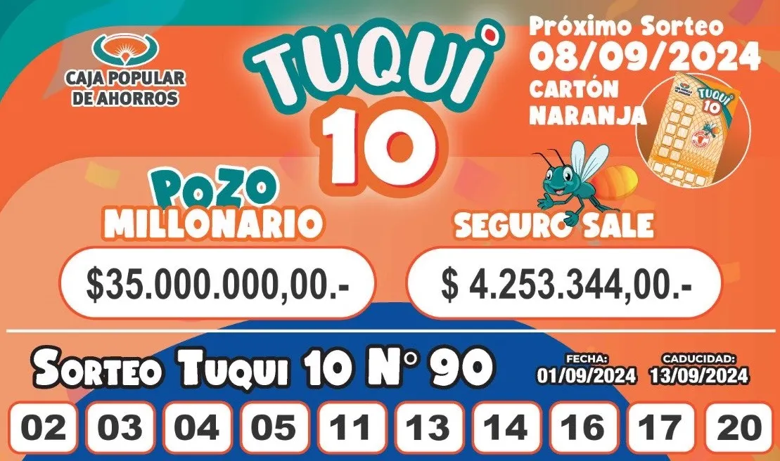 Tuqui 10: un ganador se llevó el pozo acumulado de $35.000