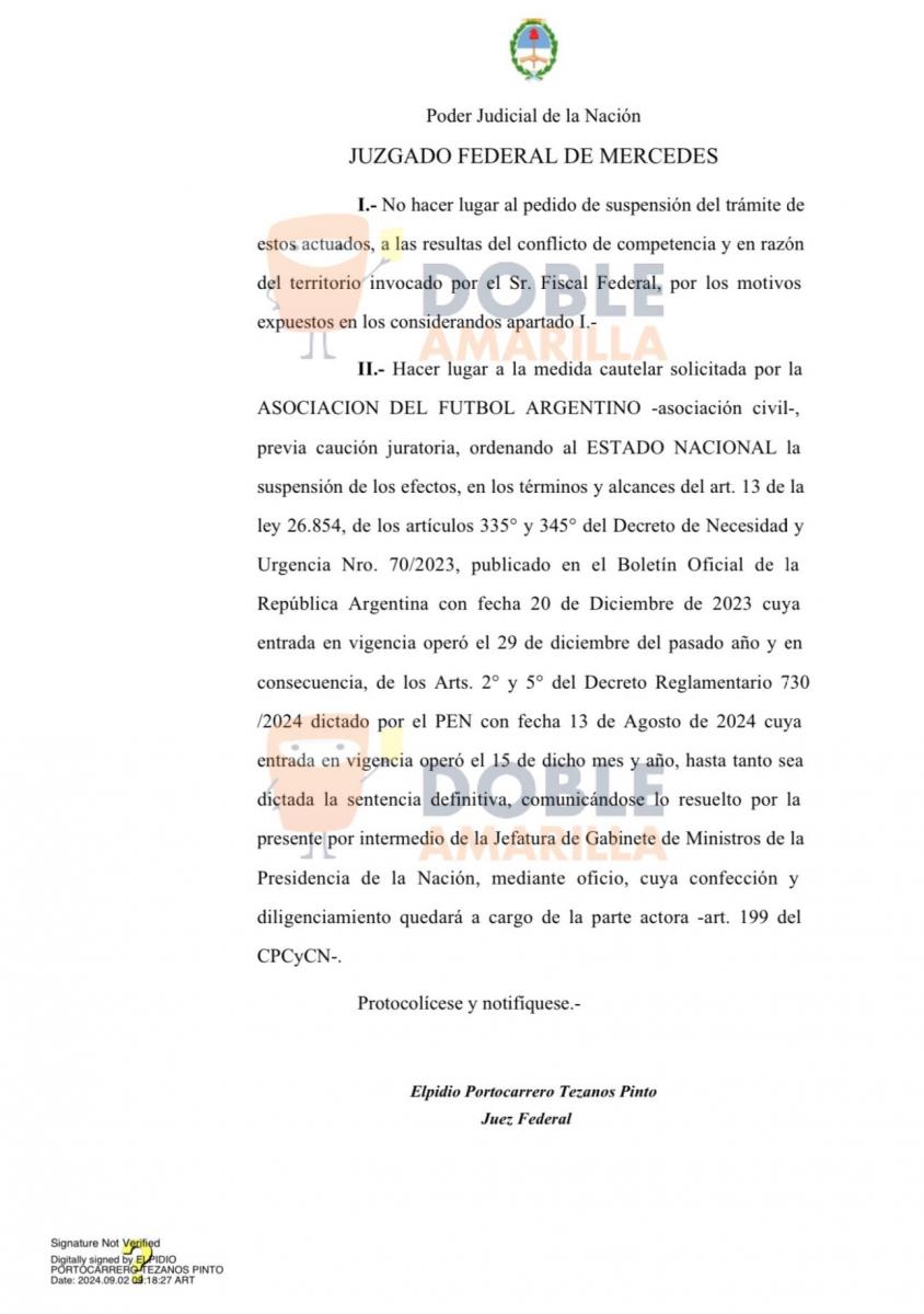 Revés para Milei: la Justicia falló a favor de la AFA en medio de la polémica por las SAD