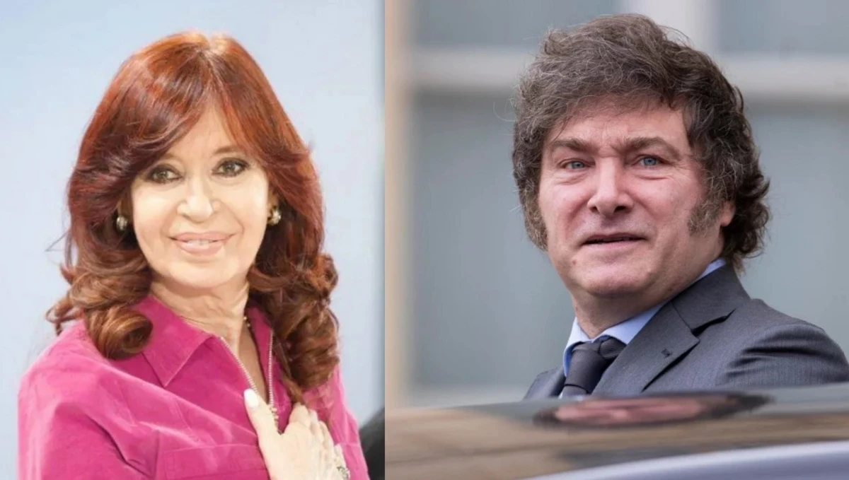 Cristina Fernández de Kirchner y Javier Milei. 