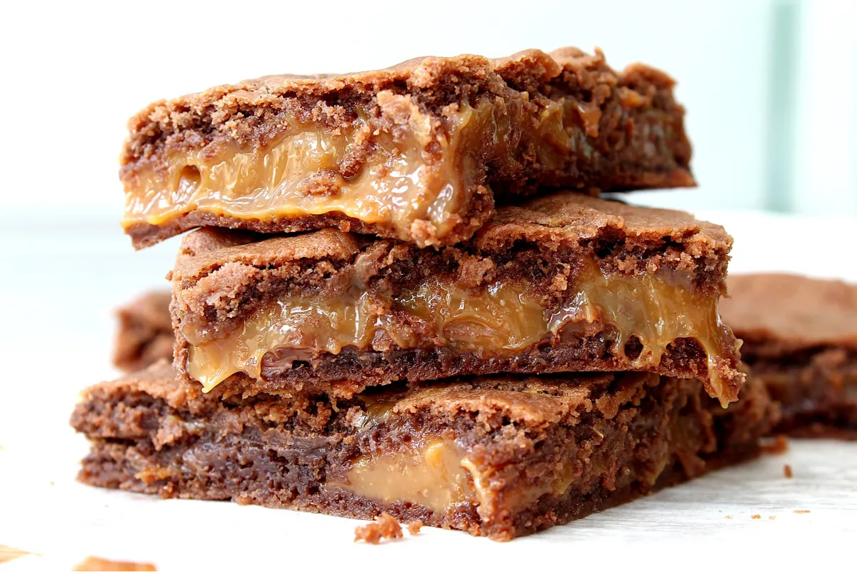 Brownies de dulce de leche sin harinas.