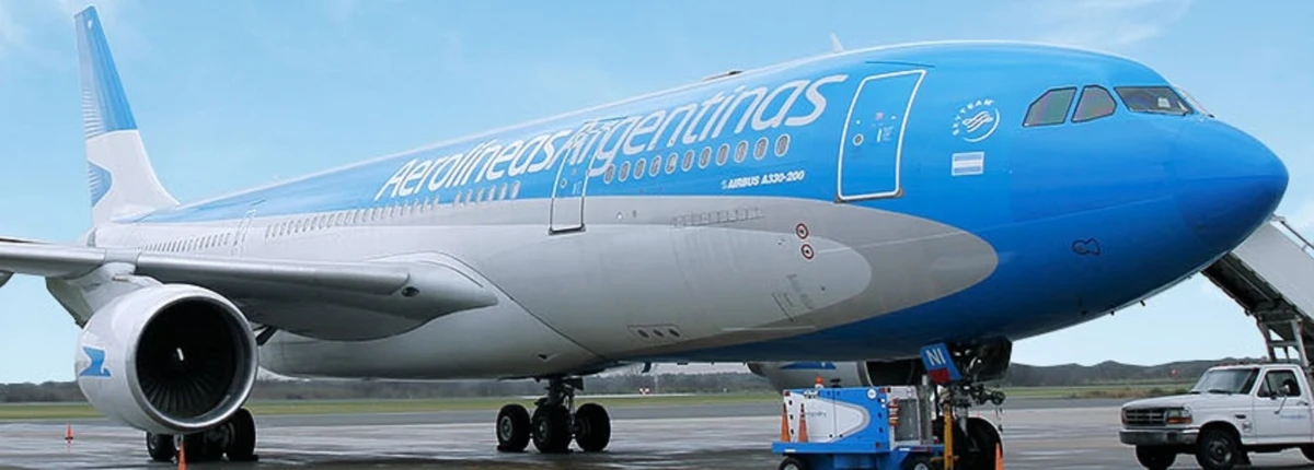 Avión de Aerolíneas Argentinas. FOTO AA