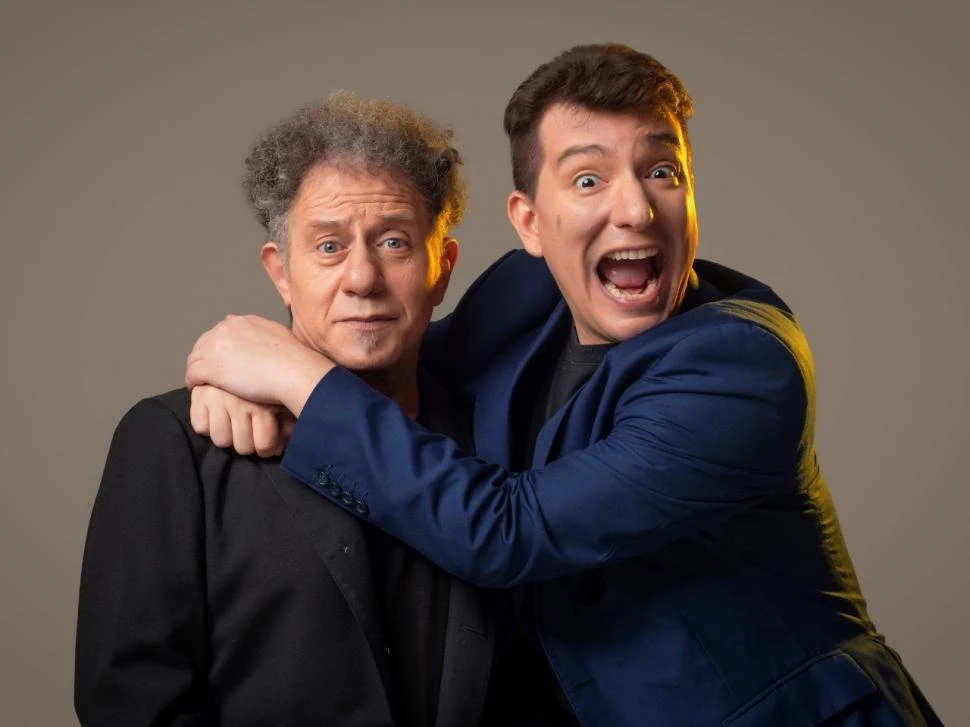 DESPLIEGUE DE HUMOR. Ariel Tarico y David Rotemberg traerán su espectáculo esta noche al Teatro Alberdi.