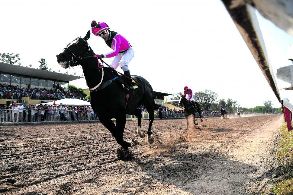 CATEGÓRICO. El primer puesto del clásico “Estrellas Tucumanas” fue para Mr. Aidan y su jockey Sergio Barrionuevo. 