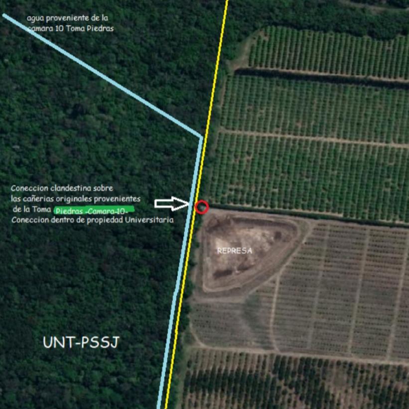 Esta imagen satelital de 2023 fue incluida por la UNT en su denuncia.