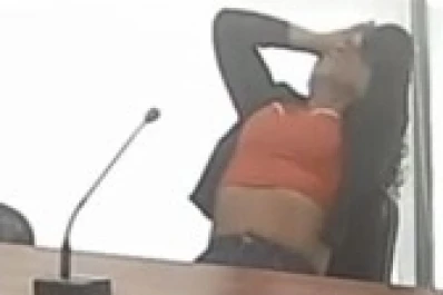 Una mujer robó una tele de un motel